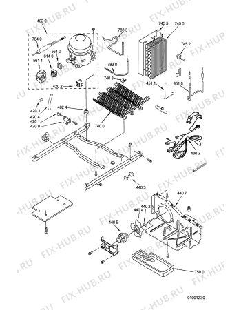 Схема №2 ARZ 767/SSFC с изображением Специзоляция для холодильной камеры Whirlpool 481246699009