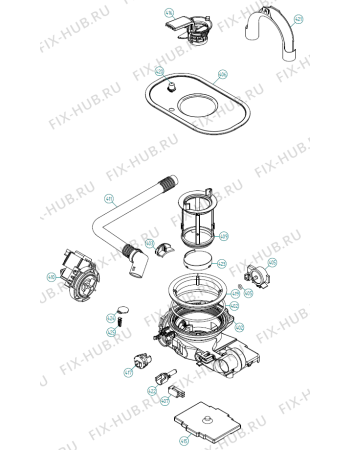 Взрыв-схема посудомоечной машины Gorenje GDV641XL SI   -Titan FI Soft (900001397, DW70.3) - Схема узла 04
