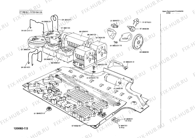 Взрыв-схема стиральной машины Bosch 0722054129 VT596BU - Схема узла 02