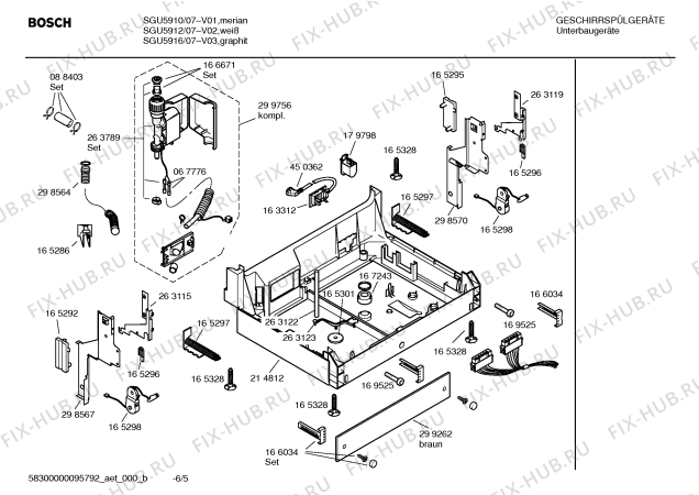 Схема №1 SGI5905 с изображением Инструкция по эксплуатации для посудомоечной машины Bosch 00527097