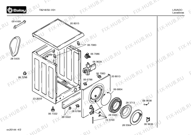 Схема №1 T8218 SIWAMAT XL 53211 с изображением Кабель для стиралки Bosch 00209751