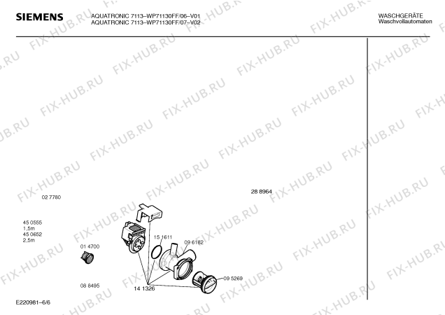 Схема №4 WP71130FF AQUATRONIC 7113 с изображением Панель управления для стиралки Siemens 00273285