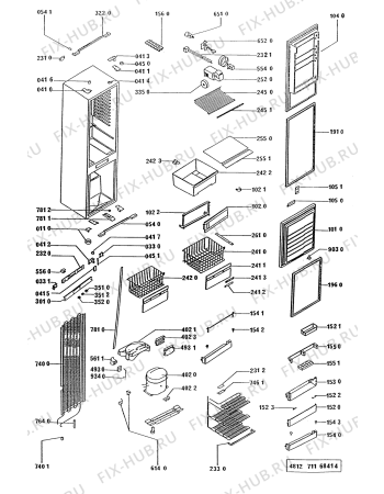 Схема №1 ISD 2800 /01 с изображением Крышка дверной полки для холодильника Whirlpool 481946278745
