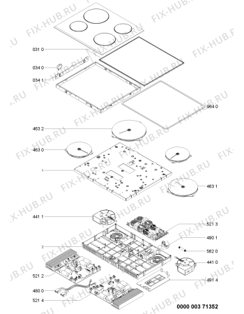 Схема №1 EKI 6640 IN с изображением Электропитание для плиты (духовки) Whirlpool 480121103168