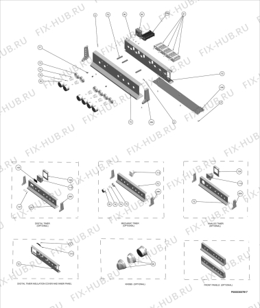 Взрыв-схема плиты (духовки) Zanussi Electrolux ZKC5030K1 - Схема узла Section 4
