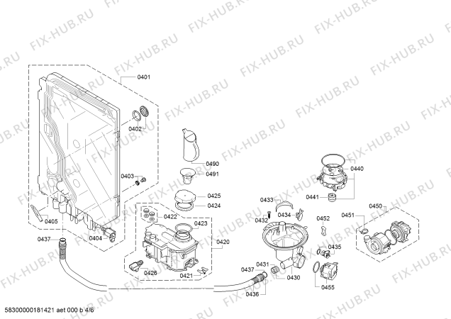 Схема №3 S71M63X2GB с изображением Инструкция по эксплуатации для электропосудомоечной машины Bosch 00762188