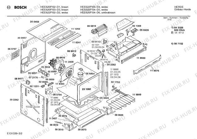 Схема №1 HEE620P с изображением Переключатель для духового шкафа Bosch 00031755