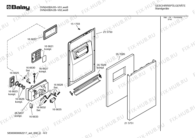 Схема №2 SF5BTE7 GCIK6421SW с изображением Коромысло для посудомоечной машины Bosch 00358454