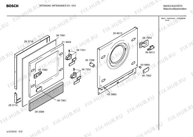 Взрыв-схема стиральной машины Bosch WFB4040EE - Схема узла 03