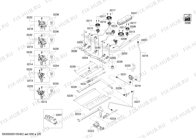 Схема №2 HGS5L53UC с изображением Крышка для электропечи Bosch 00649308