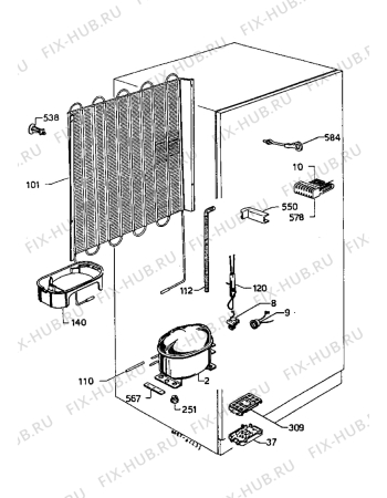 Взрыв-схема холодильника Marijnen CM266DBR - Схема узла Refrigerator cooling system