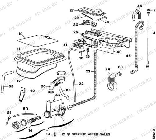 Взрыв-схема стиральной машины Zanussi TJ1284H - Схема узла Water equipment