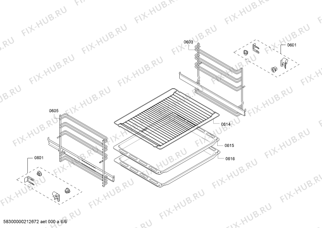 Взрыв-схема плиты (духовки) Bosch HBJ354ES0Z - Схема узла 06