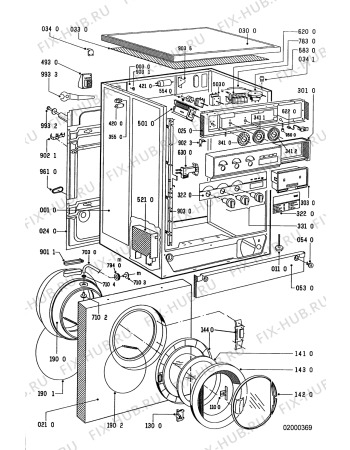 Схема №1 WT 9530/1 A WS с изображением Декоративная панель для стиральной машины Whirlpool 481245219563