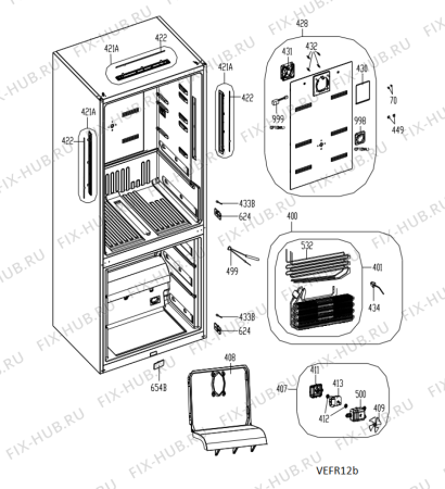 Схема №2 W8BEH183X с изображением Дефлектор для холодильника Whirlpool 488000534286