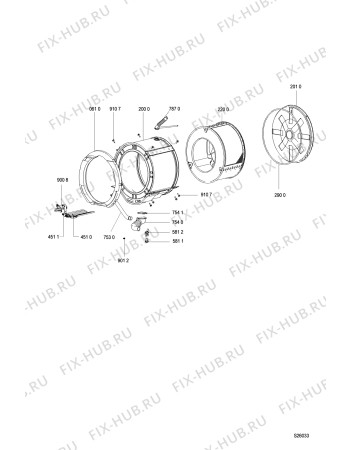 Схема №3 WA 4056 с изображением Рычаг для стиралки Whirlpool 481229068253