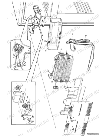 Взрыв-схема холодильника Electrolux END52821X - Схема узла Section 3