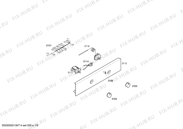 Схема №3 FRTA600 с изображением Ручка переключателя для электропечи Bosch 00423974