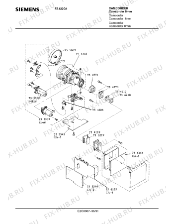 Схема №8 FA122G4 с изображением Инструкция по эксплуатации для видеотехники Siemens 00530573