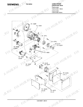 Схема №8 FA122G4 с изображением Линза для видеотехники Siemens 00737006
