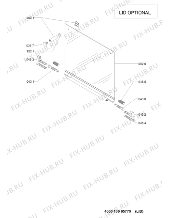 Схема №1 TGW 6465 IXL с изображением Фиксатор для плиты (духовки) Whirlpool 481010570995