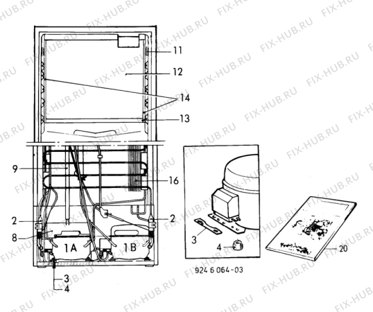 Взрыв-схема холодильника Electrolux RC3525W - Схема узла C10 Cold, users manual