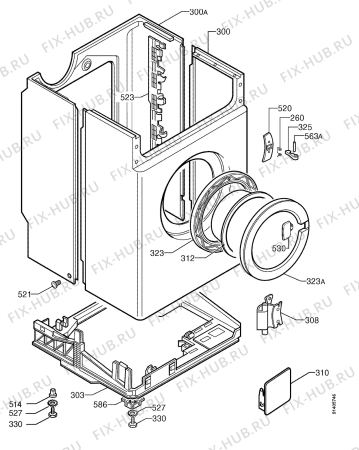 Взрыв-схема стиральной машины Aeg LAVCLARA845 - Схема узла Cabinet + armatures