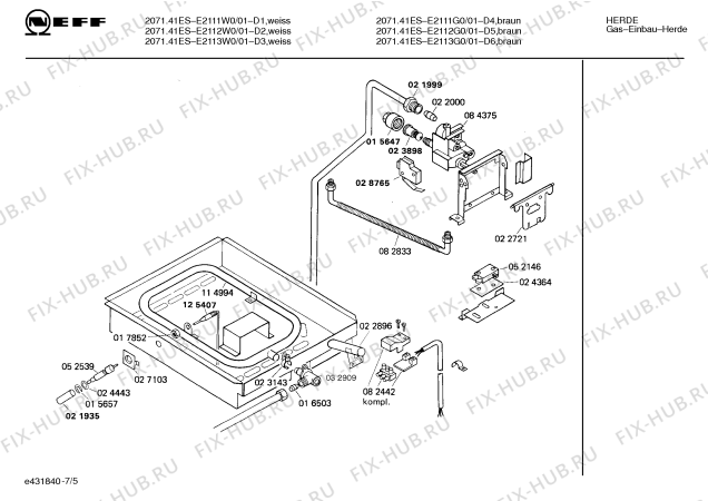 Схема №2 195302271 2071.41ES с изображением Переключатель для плиты (духовки) Bosch 00052146