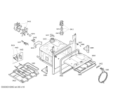 Схема №2 HBN574850 с изображением Передняя часть корпуса для плиты (духовки) Bosch 00442100