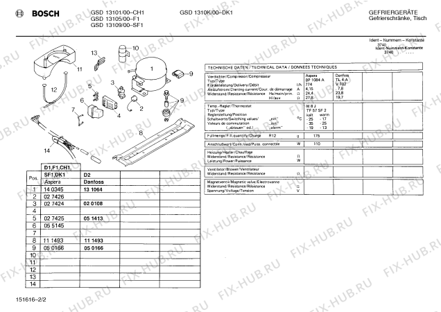 Взрыв-схема холодильника Bosch GSD13109 GSD1310 - Схема узла 02