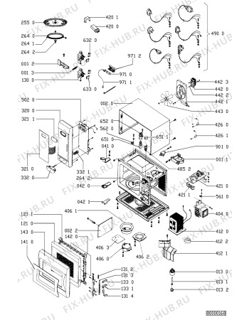 Схема №1 AKL 535 с изображением Микропереключатель для микроволновки Whirlpool 481220988055