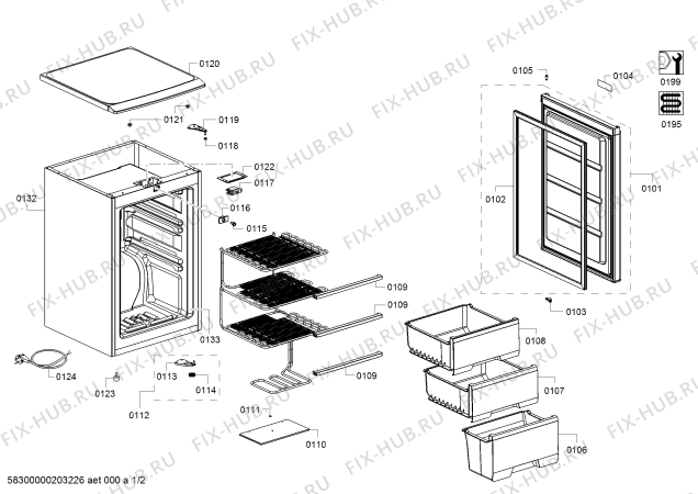 Схема №1 DF1015W3VV с изображением Дверь для холодильника Bosch 00716740