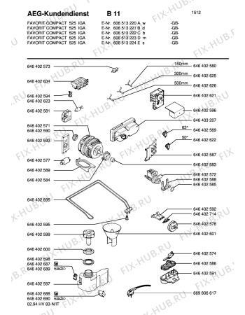 Взрыв-схема посудомоечной машины Aeg FAVCOMP525IB GB - Схема узла Section3