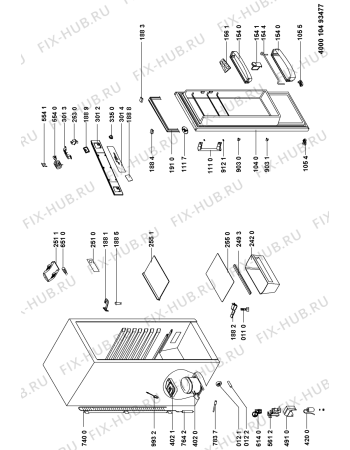 Схема №1 WME1866 A+DFCX с изображением Петля (защелка) для холодильной камеры Whirlpool 481010473635