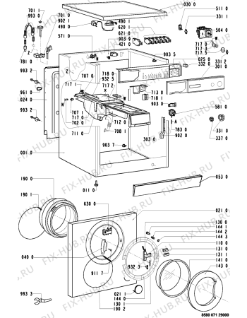 Схема №1 FL 8240 с изображением Переключатель для стиральной машины Whirlpool 481941258721