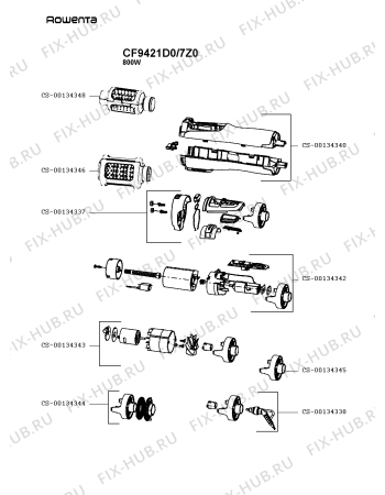 Схема №1 HX9421K0/7Z0 с изображением Другое для электрофена Rowenta CS-00134337