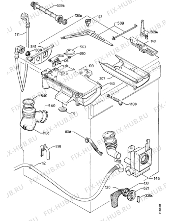 Взрыв-схема стиральной машины Privileg 067742 7 - Схема узла Hydraulic System 272