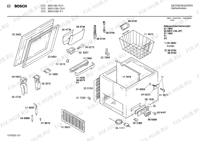 Схема №1 0704264132 с изображением Панель для холодильной камеры Bosch 00085732