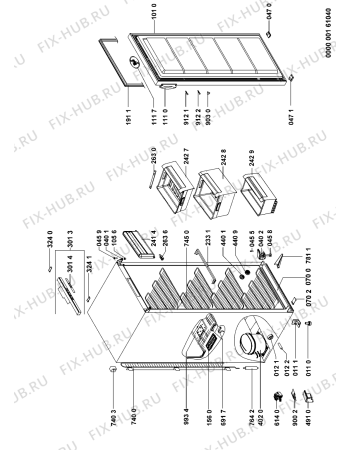 Схема №1 AFG 8111/S с изображением Дверка для холодильника Whirlpool 480132100189