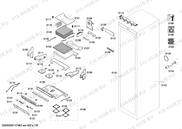 Схема №3 FI24DP30 с изображением Монтажный набор для холодильника Siemens 00700219