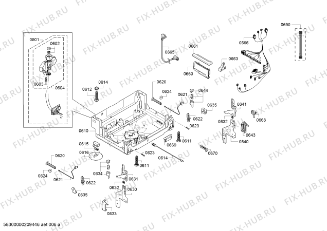 Схема №2 DF261166F с изображением Инструкция по эксплуатации Gaggenau для посудомойки Bosch 18035894