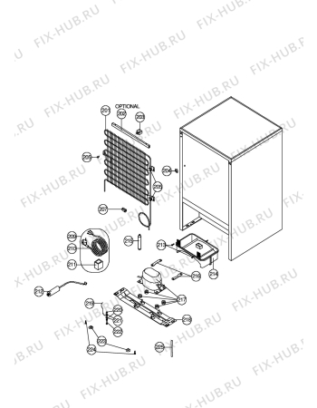 Взрыв-схема холодильника Zanussi ZRG309W - Схема узла Section 3