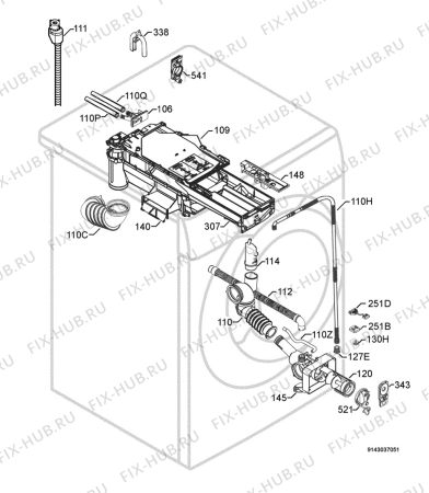 Взрыв-схема стиральной машины Rex Electrolux RWN16781W - Схема узла Hydraulic System 272