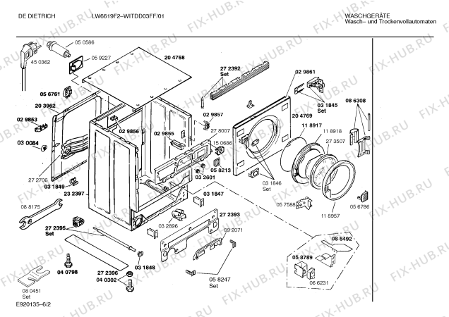 Схема №5 WIMTM02FF THERMOR LI 5886 B с изображением Ручка для стиральной машины Bosch 00095181