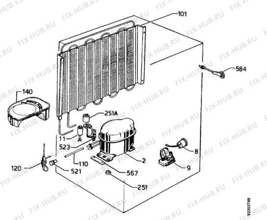 Взрыв-схема холодильника Aeg S1643-4TK - Схема узла Functional parts