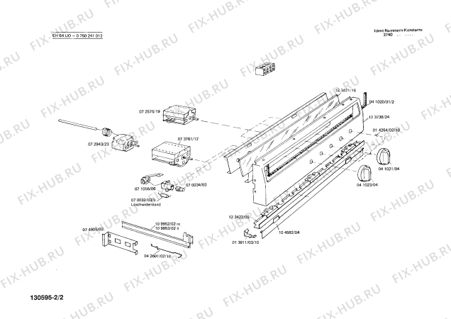 Взрыв-схема плиты (духовки) Bosch 0750241012 EH64UO - Схема узла 02