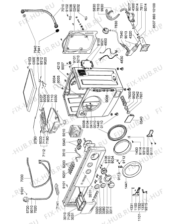 Схема №1 AWG 860/1 OS с изображением Винтик для стиралки Whirlpool 481221458156