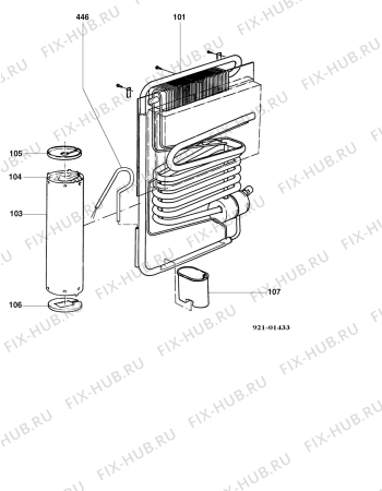 Взрыв-схема холодильника Electrolux RH252H - Схема узла Cooling generator