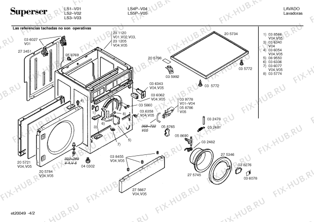 Схема №1 LS2 с изображением Переключатель для стиральной машины Bosch 00035951
