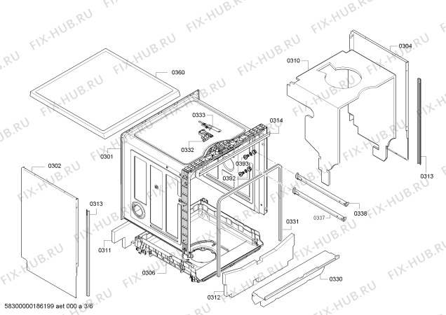 Схема №2 BM4224EG BM4224EG A+ с изображением Панель управления для посудомоечной машины Bosch 11006191